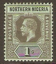 Northern Nigeria 1912 1s Black on green. SG48.