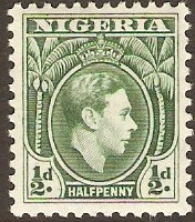 Nigeria 1938 d Green. SG49a.