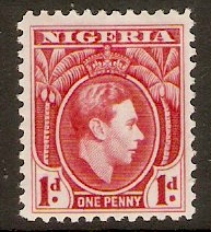 Nigeria 1938 1d Carmine-red. SG50.