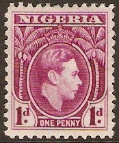 Nigeria 1938 1d Bright purple. SG50ba.