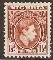 Nigeria 1938 1d Brown. SG51a.