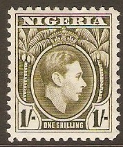 Nigeria 1938 1s Sage-green. SG56.