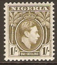 Nigeria 1938 1s Sage-green. SG56a.