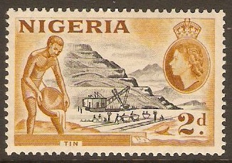 Nigeria 1953 2d Black and yellow-ochre. SG72.
