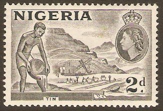 Nigeria 1953 2d Grey (Type B). SG72f.