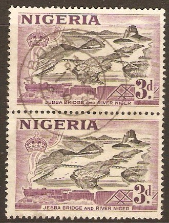 Nigeria 1953 3d Black and purple-Die 1a. SG73a.