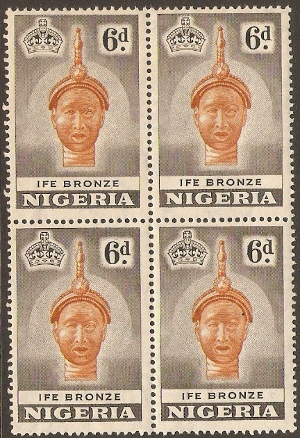 Nigeria 1953 6d Orange-brown and black. SG75.