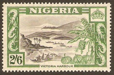 Nigeria 1953 2s.6d Black and green. SG77.