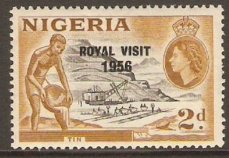 Nigeria 1956 2d Black and ochre. SG81.