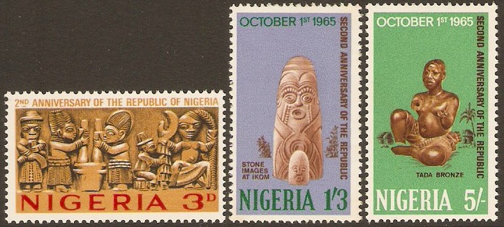 Nigeria 1965 Republic Anniversary Set. SG169-SG171.