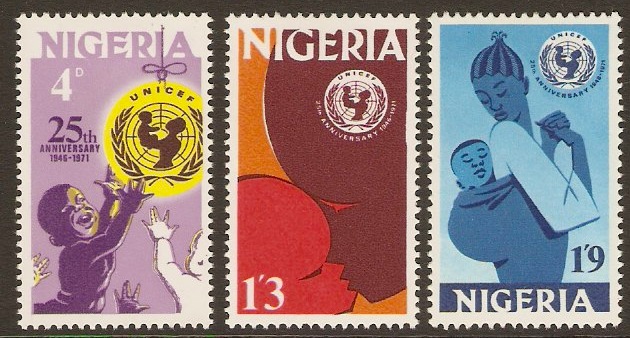 Nigeria 1971 UNICEF Set. SG263-SG265.