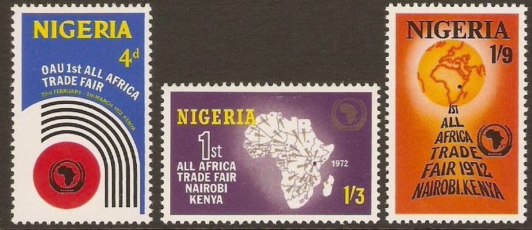 Nigeria 1972 Trade Fair Set. SG270-SG272.