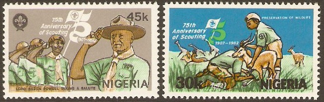 Nigeria 1982 Scouts Anniversary Set. SG429-SG430.
