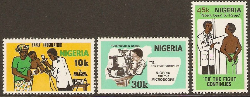 Nigeria 1982 TB Anniversary Set. SG431-SG433.