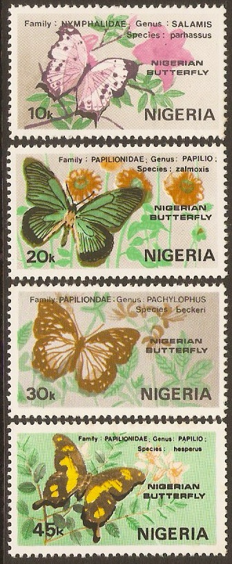 Nigeria 1982 Butterfly Set. SG438-SG441.