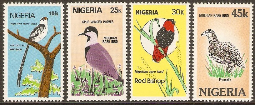 Nigeria 1984 Rare Birds Set. SG484-SG487.