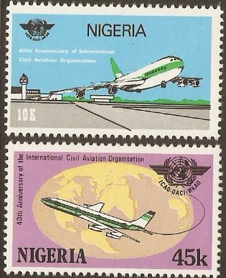 Nigeria 1984 ICAO Anniversary Set. SG488-SG489.