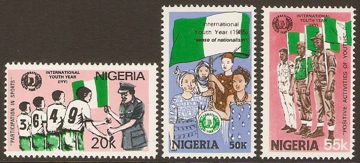Nigeria 1985 Youth Year Set. SG492-SG494.