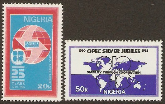Nigeria 1985 OPEC Anniversary Set. SG500-SG501.
