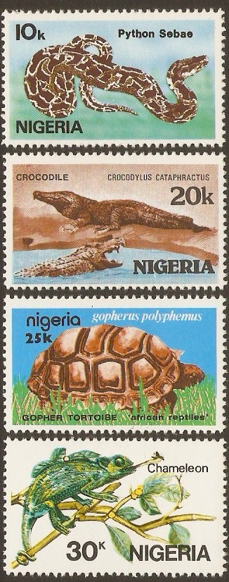 Nigeria 1986 Reptiles Set. SG509-SG512.