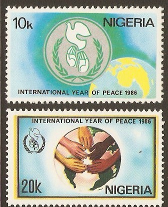 Nigeria 1986 Peace Year Set. SG526-SG527.