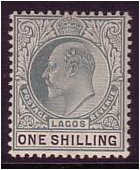 Lagos 1904 1s. Green and Black. SG60.