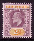 Northern Nigeria 1905 2d. Dull Purple and Yellow. SG22a.