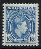 Nigeria 1938 1s.3d Light blue. SG57a.