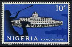 Nigeria 1961 10s. Black and Ultramarine. SG100.