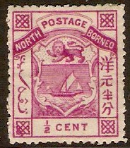 North Borneo 1886 c Magenta. SG8.