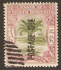 North Borneo 1897 3c Green and rosy mauve. SGD14. - Click Image to Close