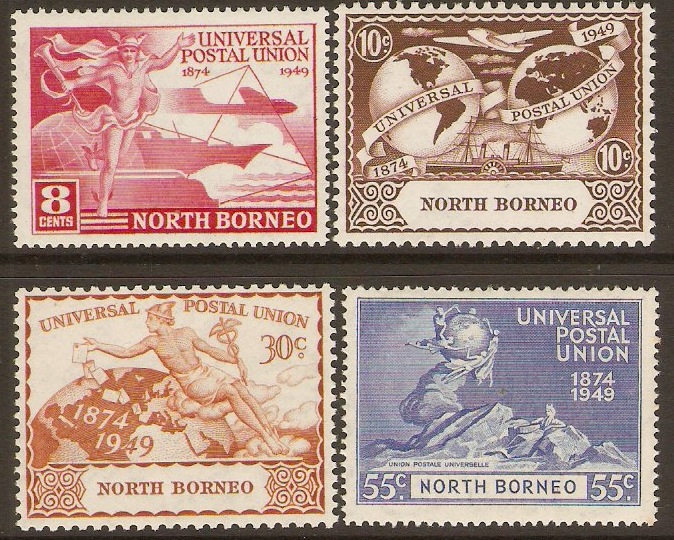 North Borneo 1949 UPU Anniversary Set. SG352-SG355. - Click Image to Close