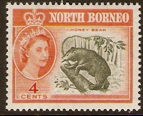 North Borneo 1961 4c Bronze-green and orange. SG392. - Click Image to Close