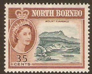 North Borneo 1961 35c Slate-blue and red-brown. SG400.