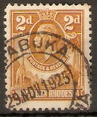 Northern Rhodesia 1925 2d Yellow-brown. SG4.