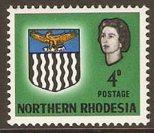 Northern Rhodesia 1963 4d Green. SG79.