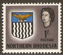 Northern Rhodesia 1963 1s Slate-purple. SG82.