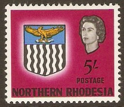 Northern Rhodesia 1963 5s Magenta. SG86.