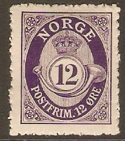 Norway 1909 12ore Violet. SG141.
