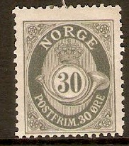 Norway 1909 30ore Grey. SG148.