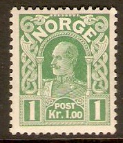 Norway 1010 1kr Yellow-green. SG155a.