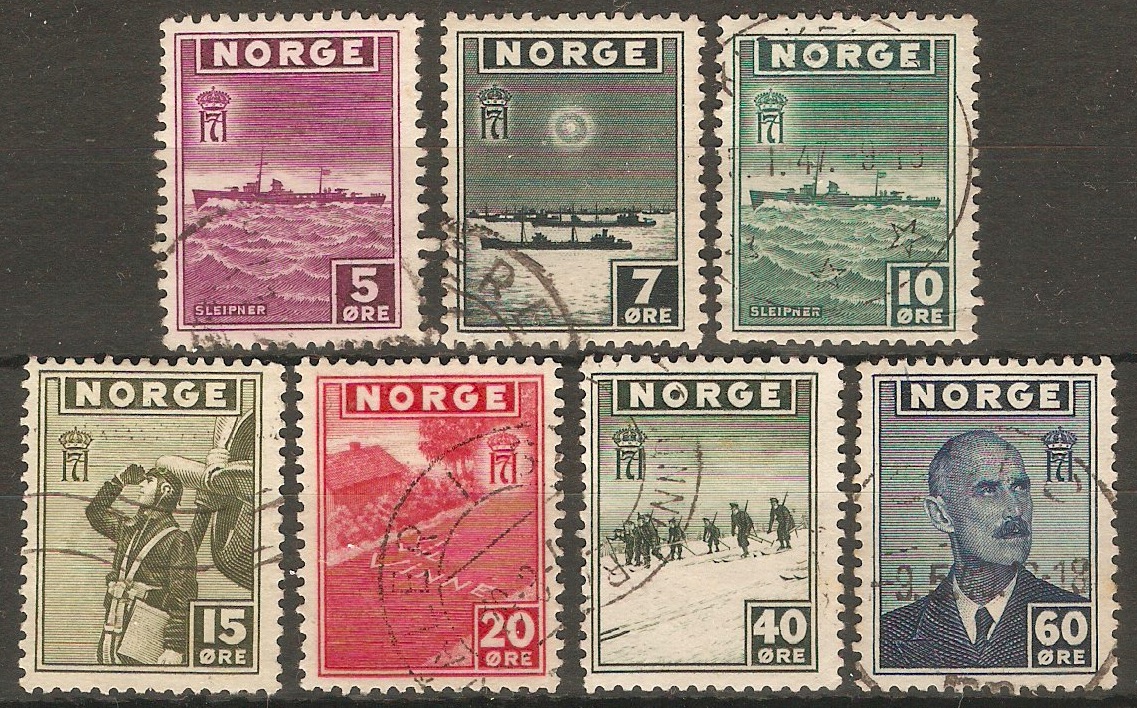 Norway 1943 WWII Exiled Government set. SG341-SG348.