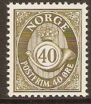 Norway 1962 40o Olive-brown. SG531a.