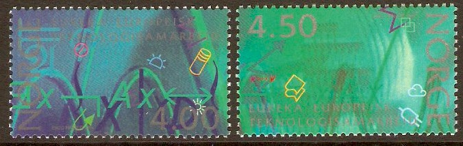 Norway 1994 EUREKA Stamps Set. SG1190-SG1191.