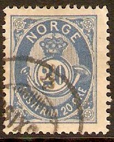 Norway 1877 20ore blue. SG87.