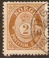 Norway 1893 2ore brown. SG134.