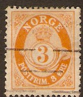 Norway 1893 3ore orange. SG135.