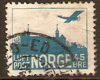 Norway 1927 45ore blue. SG199a.