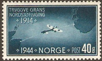 Norway 1944 40ore blue Flight Anniversary. SG363.