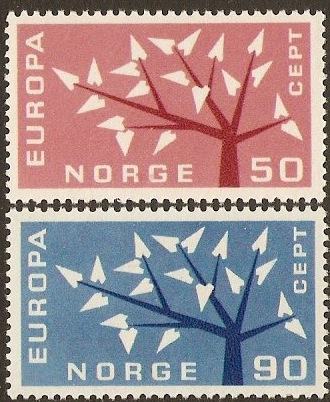 Norway 1962 Europa Stamps. SG527-SG528.